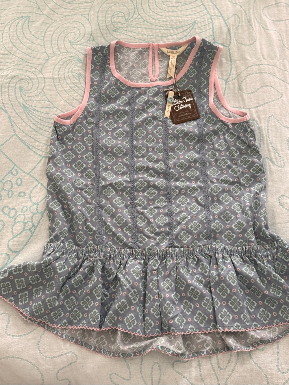 Matilda Jane Abbie Girls Ruffle Flounce Sleeveless Tunic